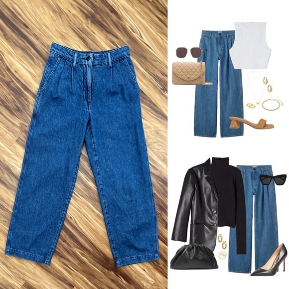 Aritzia The 90’s Sp Soft Pleated Wide Leg Jeans - Picture 2 of 7